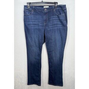 J Jill Slim Bootcut Jeans Womens 16 Blue Authentic Fit Stretch Sides Denim